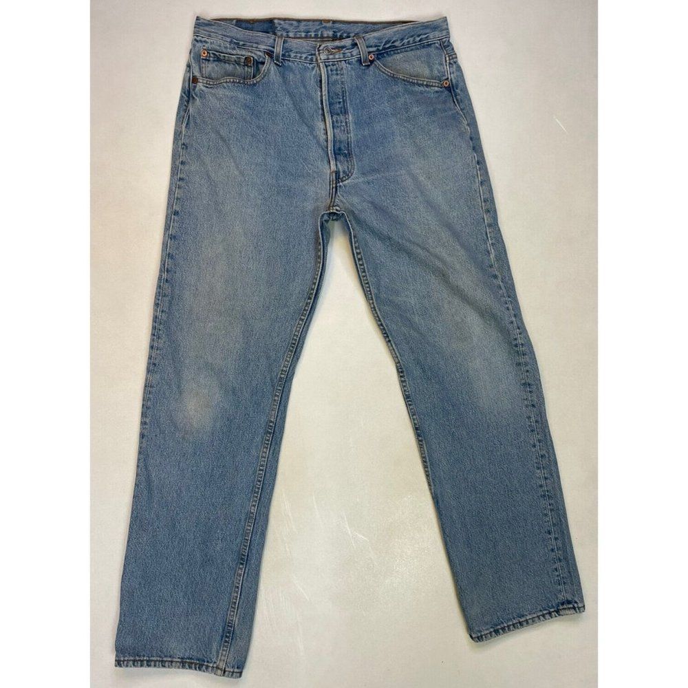 VINTAGE Levi's 501 Denim Jeans Men 34 X 30 Blue Tag Size 38 x 32 USA
